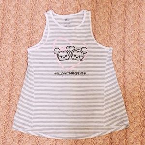 Disney Tsum Tsum Mickey and Minnie Striped Tank Top